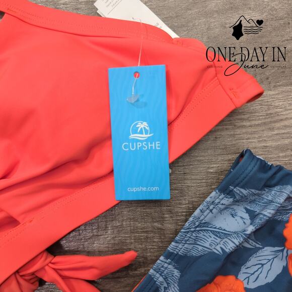 Cupshe Tie Back Hey Hole High Waist Bikini Swimsuit Size S - Picture 4 of 7